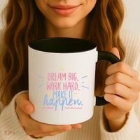 Dream Big Work Hard Make It Happen Quote Coffee Mug thumb 3
