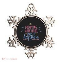 Dream Big Work Hard Make It Happen Quote Ornament thumb 0
