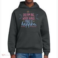 Dream Big Work Hard Make It Happen Quote District V.I.T. Heavyweight Hoodie thumb 0
