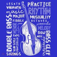 Double Bass Word Cloud Upright Bass Art Music Gift Visor thumb 3