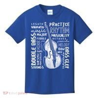 Double Bass Word Cloud Upright Bass Art Music Gift Kids T-Shirt thumb 0