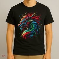 Dragon Colorful Animal Art Fantasy Dragon  T-Shirt thumb 3