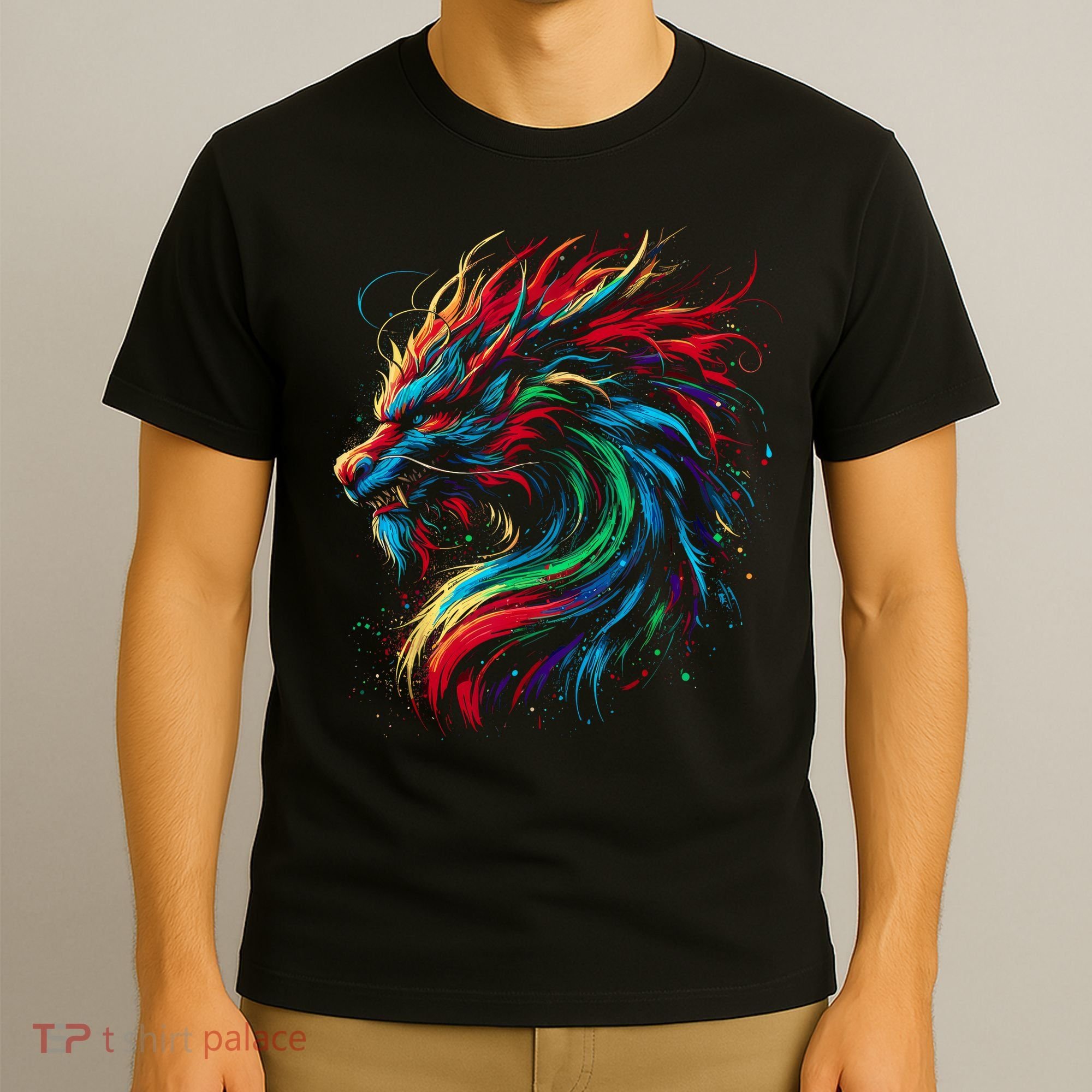 Dragon Colorful Animal Art Fantasy Dragon  T-Shirt