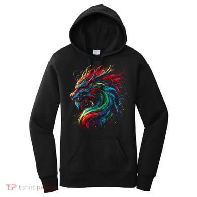 Dragon Colorful Animal Art Fantasy Dragon  Women's Hoodie