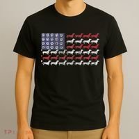 Dachshund Cute American Flag 4th Of July Gif T-Shirt thumb 3
