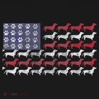 Dachshund Cute American Flag 4th Of July Gif T-Shirt thumb 7