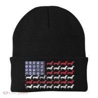 Dachshund Cute American Flag 4th Of July Gif Beanie thumb 0