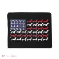 Dachshund Cute American Flag 4th Of July Gif Mousepad thumb 0