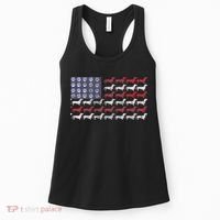 Dachshund Cute American Flag 4th Of July Gif Women's Tank Top thumb 0