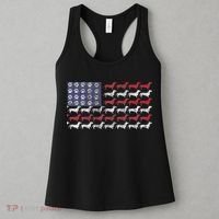 Dachshund Cute American Flag 4th Of July Gif Women's Tank Top thumb 3
