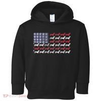 Dachshund Cute American Flag 4th Of July Gif Toddler Hoodie thumb 0
