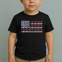 Dachshund Cute American Flag 4th Of July Gif Toddler T-Shirt thumb 2
