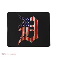 Detroit City American Flag Old English Mousepad thumb 0