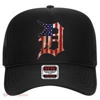 Detroit City American Flag Old English Hat thumb 0