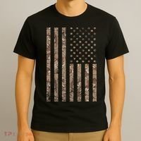 Desert Camo American Flag Military, Tactical Camouflage Usa T-Shirt thumb 3