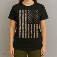 Desert Camo American Flag Military, Tactical Camouflage Usa T-Shirt thumb 4