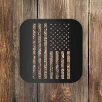 Desert Camo American Flag Military, Tactical Camouflage Usa Coaster thumb 0