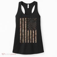 Desert Camo American Flag Military, Tactical Camouflage Usa Women's Tank Top thumb 0
