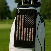 Desert Camo American Flag Military, Tactical Camouflage Usa Golf Towel thumb 2