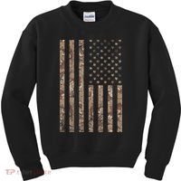 Desert Camo American Flag Military, Tactical Camouflage Usa Kids Sweatshirt thumb 0