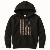 Desert Camo American Flag Military, Tactical Camouflage Usa Kids Hoodie thumb 0