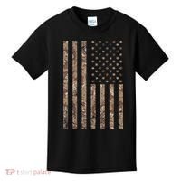 Desert Camo American Flag Military, Tactical Camouflage Usa Kids T-Shirt thumb 0