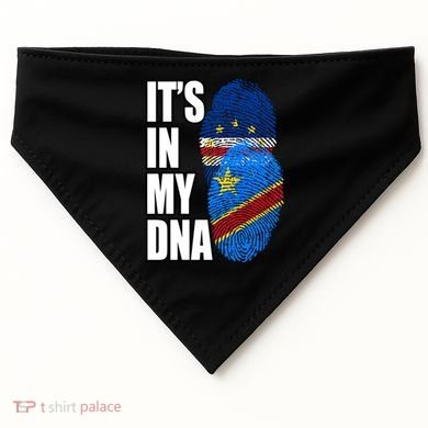 Democratic Congolese And Cabo Verdean Mix Dna Flag Heritage Gift USA-Made Doggie Bandana