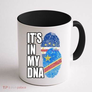 Democratic Congolese And Cabo Verdean Mix Dna Flag Heritage Gift Coffee Mug back
