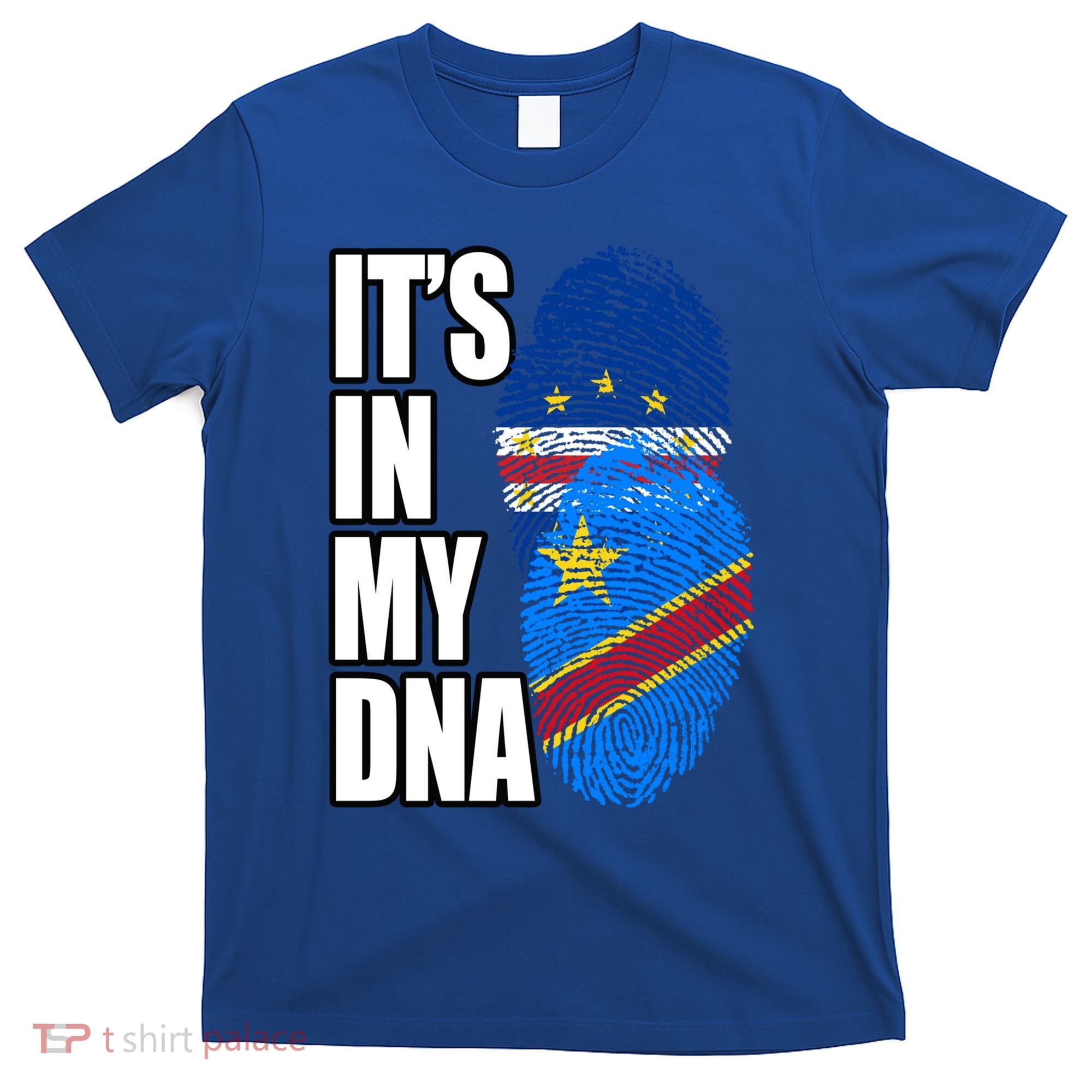Democratic Congolese And Cabo Verdean Mix Dna Flag Heritage Gift T-Shirt