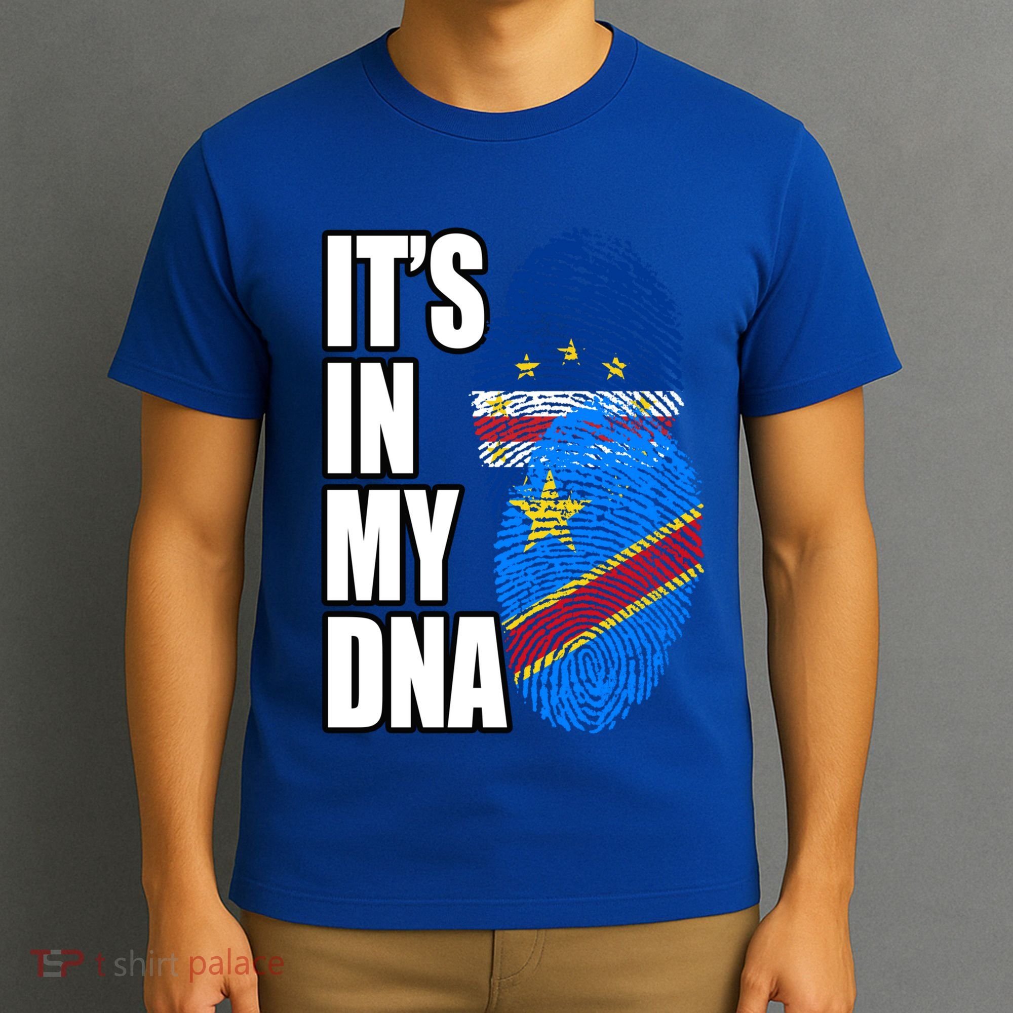 Democratic Congolese And Cabo Verdean Mix Dna Flag Heritage Gift T-Shirt