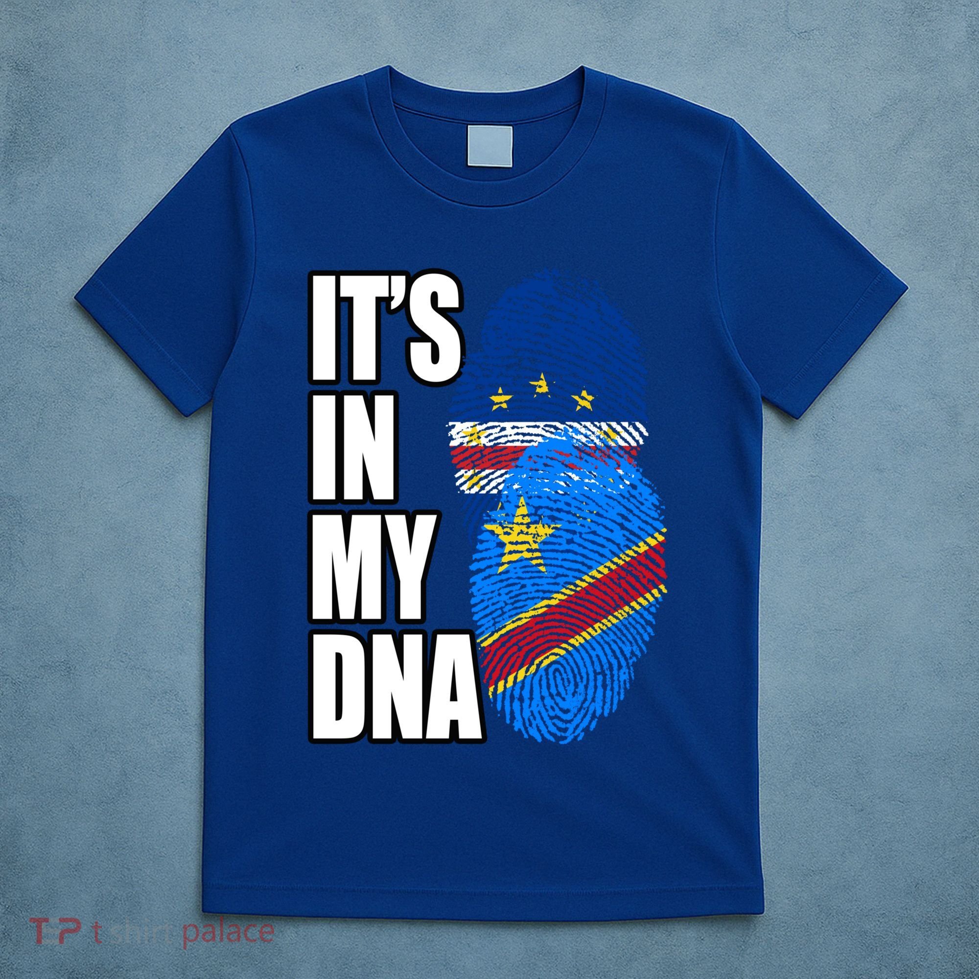Democratic Congolese And Cabo Verdean Mix Dna Flag Heritage Gift T-Shirt