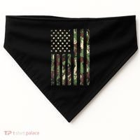 Desert Camo American Flag Military Tactical Camouflage Usa USA-Made Doggie Bandana thumb 0