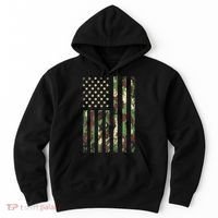 Desert Camo American Flag Military Tactical Camouflage Usa Hoodie thumb 0