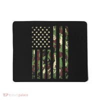 Desert Camo American Flag Military Tactical Camouflage Usa Mousepad thumb 0