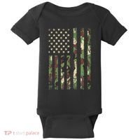 Desert Camo American Flag Military Tactical Camouflage Usa Baby Bodysuit thumb 0