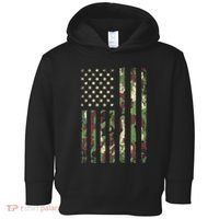 Desert Camo American Flag Military Tactical Camouflage Usa Toddler Hoodie thumb 0