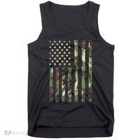 Desert Camo American Flag Military Tactical Camouflage Usa Tank Top thumb 0