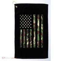 Desert Camo American Flag Military Tactical Camouflage Usa Golf Towel thumb 0