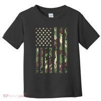 Desert Camo American Flag Military Tactical Camouflage Usa Toddler T-Shirt thumb 0