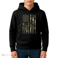 Desert Camo American Flag Military Tactical Camouflage Usa Kids Hoodie thumb 4