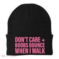 Dont Care Boobs Bounce When I Walk Quote Beanie thumb 0