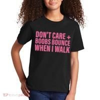 Dont Care Boobs Bounce When I Walk Quote Kids T-Shirt thumb 2