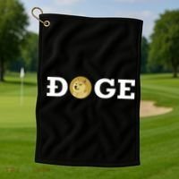 Dogecoin Cryptocurrency Blockchain Shiba Inu Doge Dogecoin Golf Towel thumb 1