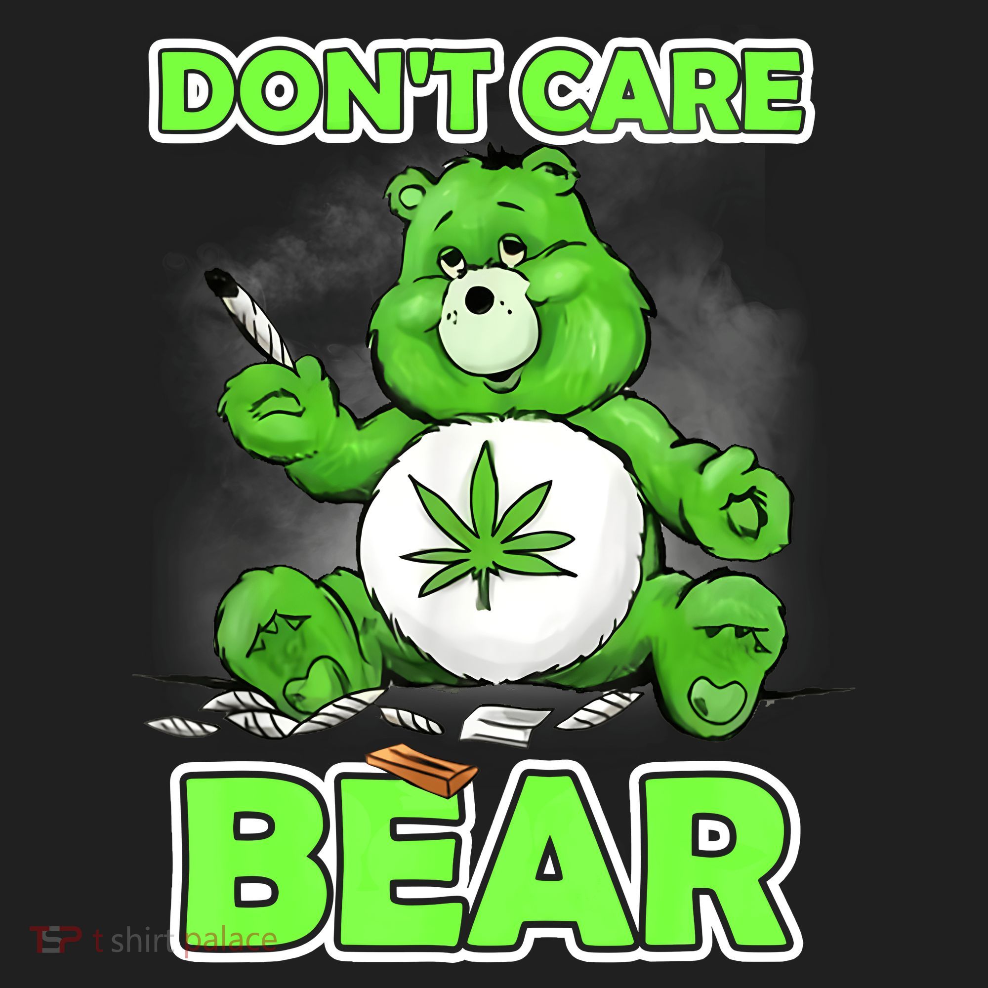 Dont Care Bear Smoking Weed Cannabis Marijuana 4 20 Stoner Gift 2 Women's Sweatshirt