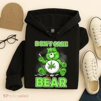 Dont Care Bear Smoking Weed Cannabis Marijuana 4 20 Stoner Gift 2 Hoodie thumb 4