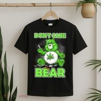 Dont Care Bear Smoking Weed Cannabis Marijuana 4 20 Stoner Gift 2 T-Shirt thumb 2