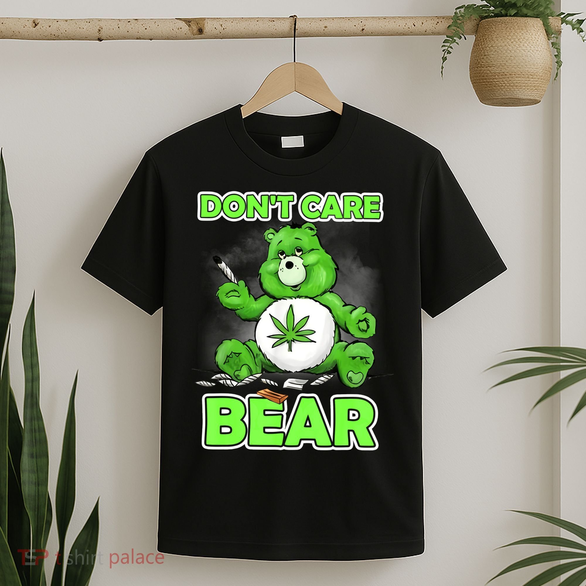 Dont Care Bear Smoking Weed Cannabis Marijuana 4 20 Stoner Gift 2 T-Shirt