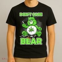 Dont Care Bear Smoking Weed Cannabis Marijuana 4 20 Stoner Gift 2 T-Shirt thumb 3