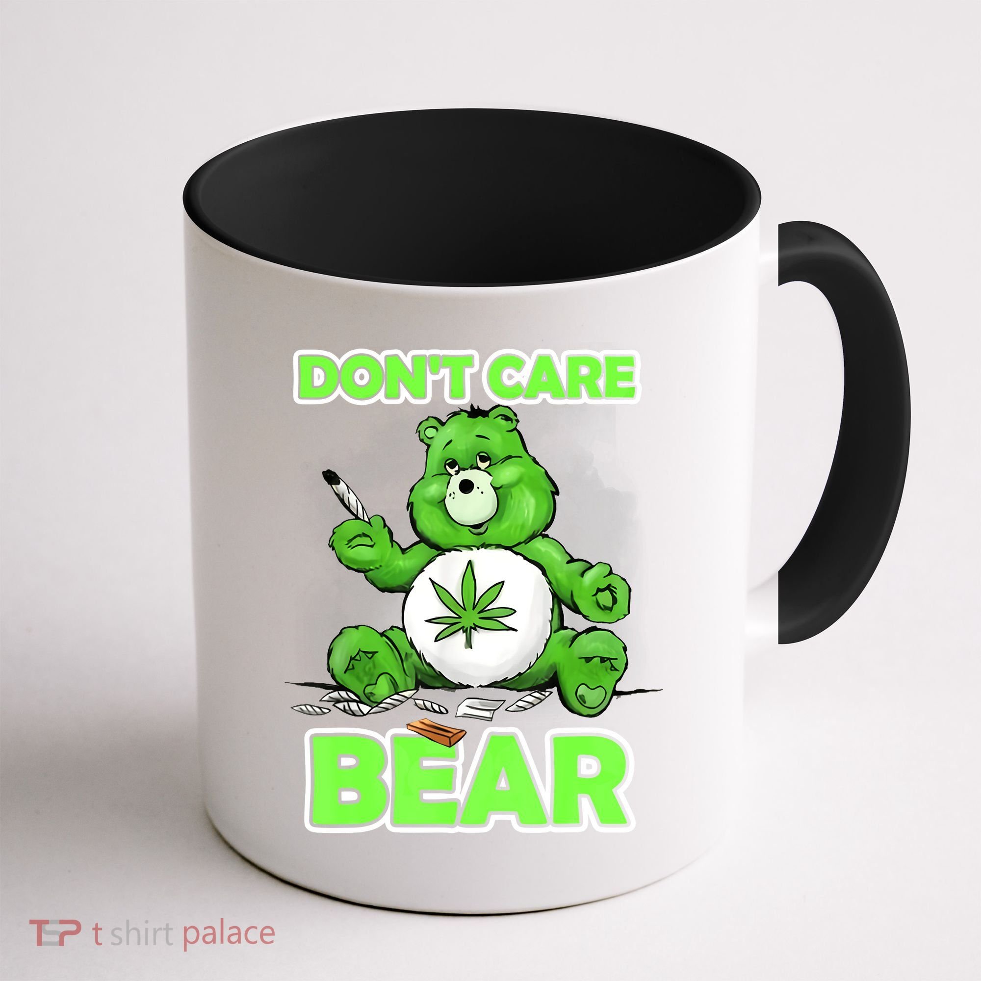 Dont Care Bear Smoking Weed Cannabis Marijuana 4 20 Stoner Gift 2 Coffee Mug