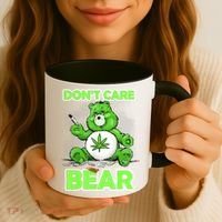 Dont Care Bear Smoking Weed Cannabis Marijuana 4 20 Stoner Gift 2 Coffee Mug thumb 3